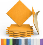 Amantech 12 Pack Acoustic Panels Self Adhesive Sound Proof Foam, High Density by Amantech