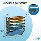 SUPEASY 5-Tier Wall File Holder Organizer - Image 3