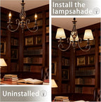 TAaMTYH small lamp shade chandelier shades set of 3，Fabric Lampshade - Image 8