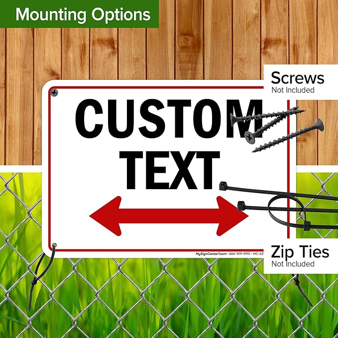 Custom Arrow, Custom Directional Sign, Two Way Arrow, 7x10 Inches, Rust Free - Image 5