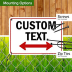 Custom Arrow, Custom Directional Sign, Two Way Arrow, 7x10 Inches, Rust Free - Image 5