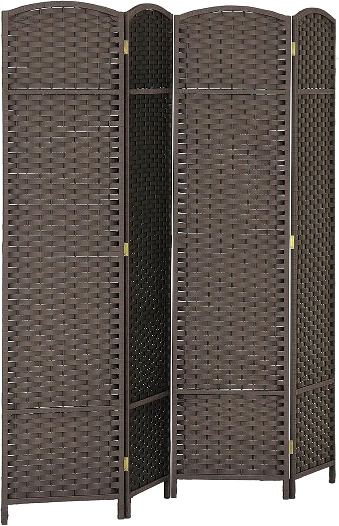 HOMCOM Room Divider, 4 Panel Folding Privacy Screen, 5.6' Tall Freestanding by HOMCOM