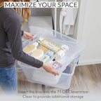 Rubbermaid Cleverstore 74 Qt Clear Storage Bins - Image 3