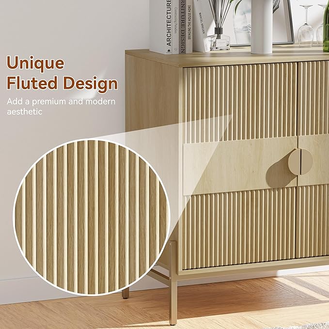 HOCAT 30.7" Accent Cabinet, Modern Buffet Cabinet - Image 6