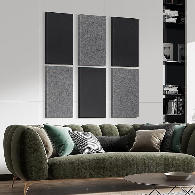 23.62" X 11.81" X 2" Fiberglass Wall Panel, 4 Pack Acoustic Panels, Acoustic - Image 2