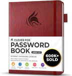 Clever Fox Password Book with alphabetical tabs. Internet Address Organizer by CleverFox
