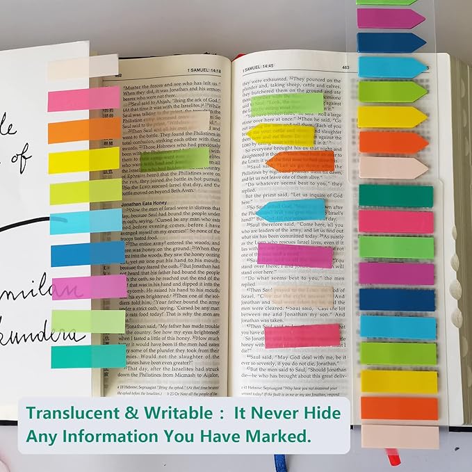 ELII 3200pcs Books Tabs for Annotating, Sticky Tabs Clear Sticky Notes - Image 8