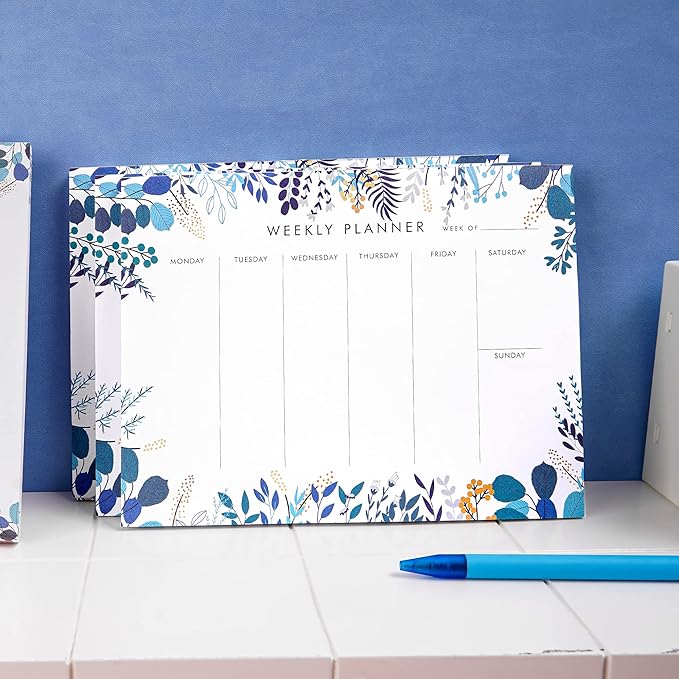 3 Pack Weekly Planner Notepad Tear Off 52 Undated Weekly Calendar Sheets To Do - Image 5