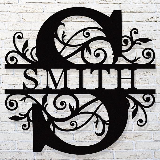 HYTSIGN Custom Metal Name Sign, Personalized Family Name Signs by HYTSIGN