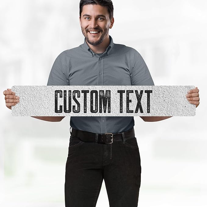 Custom Sign, Custom Street Sign, 11 Font Colors, 13 Font Styles, 4 Hole Options - Image 2