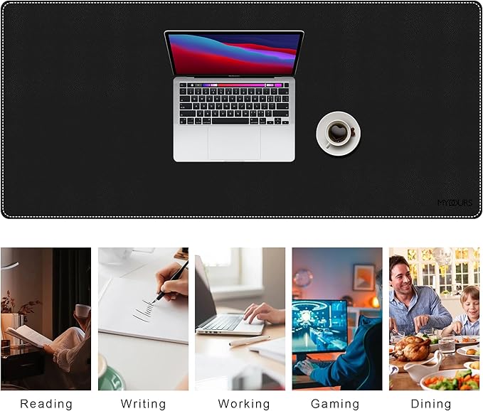 Mydours Extra Large 48" x 20" Desk Mat, Cork & PU Leather Desk Pad XXL - Image 6