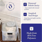 HOMZ 2-Pack Latching Lid, Large Clear Plastic Storage Bins - Image 3