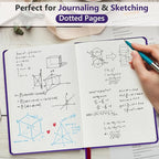 PERCUN Dotted Journal Notebook for Men & Women, 160 Pages Dot Grid notebook for - Image 3
