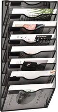 EASEPRES 8 Pocket Mesh Hanging Wall File Organizer, Wall Mounted Mail Paper by EASEPRES