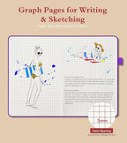 PAIBAS Graph Notebook for Women Men, 160 Pages Grid Paper, Graphing Notebooks - Image 3