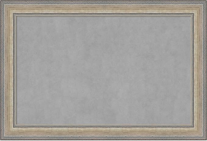Amanti Art Silver Framed Magnetic Board 25x37 Large Vision Board by AmantiArt
