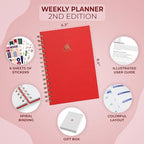 Clever Fox Planner 2nd Edition Spiral – Colorful Weekly & Monthly Goal Planner - Image 2