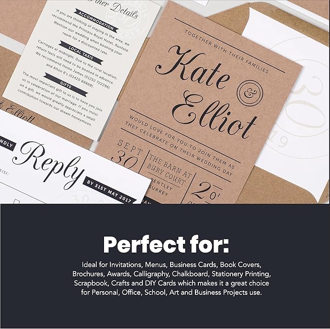 Kraft Cardstock Thick Paper 50 Sheets, 8.5" x 11" Heavyweight 92lb Cover Card - Image 5
