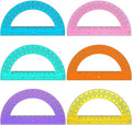 Zonon 200 Pieces Protractors Bulk Plastic 180 Degrees 6 Inch Translucent by Zonon