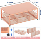 opnice desk organizer and accessories, 2-tier computer monitor, close-up detail