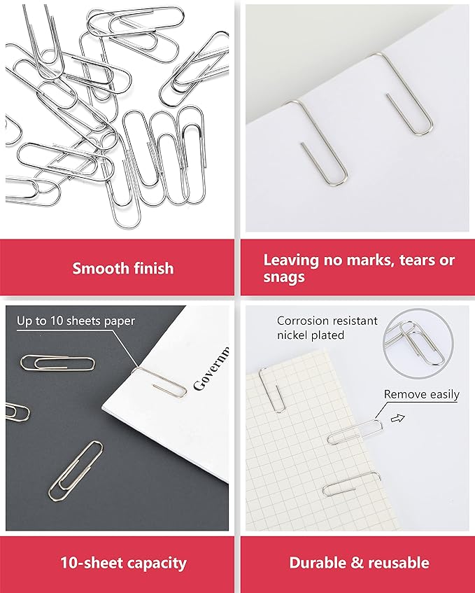 PAPERPAL Paperclips for Office School & Personal Use, #1 Smooth Paper Clip - Image 4