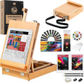 60 pieces beechwood tabletop easel set for painting, main product view