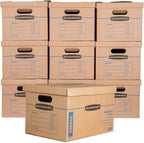 Bankers Box Small Classic Moving Box 10 Pack, Reinforced Handles, Tape-Free - Image 8