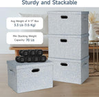 Graciadeco Large 17" 36 Quart Collapsible Stackable Storage Bins - Image 3