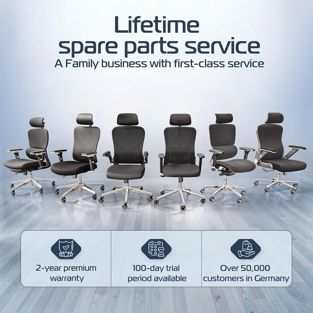 ergonomic office chair comfy [#1 in tests], front angle view