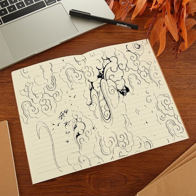 MIVIDE 50 Pack A5 Kraft Notebooks Bulk, 8.3” x 5.5” Lined Paper Journal - Image 4