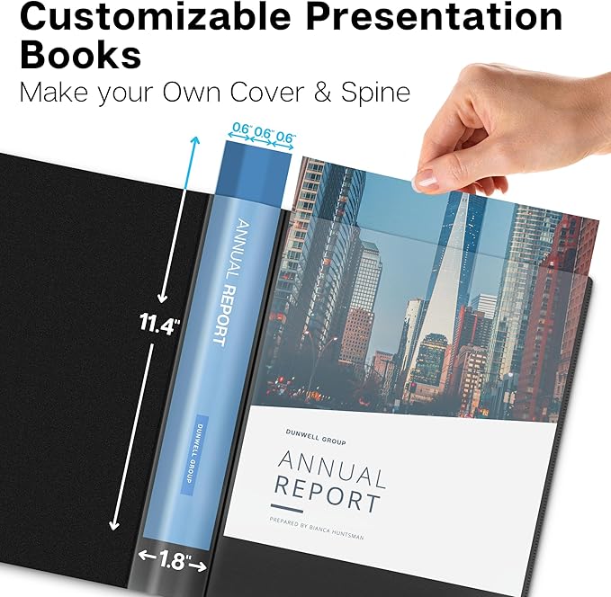 Dunwell Presentation Binder 24-Pocket, Displays 48 Pages, 8.5x11 Portfolio - Image 2