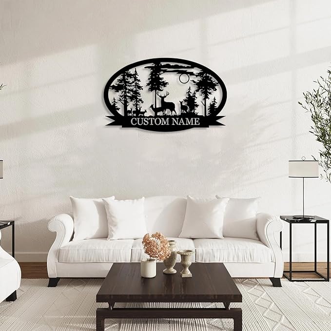 Personalized Deer Metal Cabin Sign | Custom Metal Sign | Personalized Camping - Image 4
