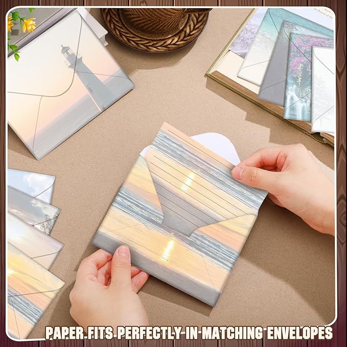 TaoBary 160 Pcs Stationery Paper Set 50 Double Sided Stationery Papers - Image 5