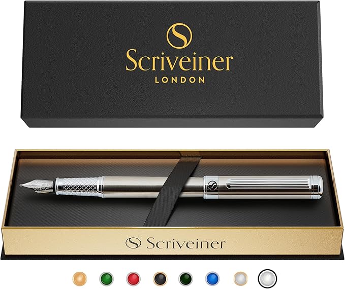 Scriveiner Stainless Steel Fountain Pen - Image 9