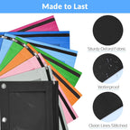 Sooez Pencil Pouch for 3 Ring Binder, 2 Pack Binder Pencil Pouch | Pencil Bags with Clear Window, Zipper & Reinforced Grommets, Pencil Case for Binder Black & Black