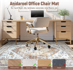 Anidaroel 5x7 Office Chair Mat for Hardwood Floor/Tile, Desk Chair Mat for Home Offices, Under Desk Rug for Rolling Chair, Anti-Slip Office Rugs for Rolling Chairs, Large Floor Protector Rug, Khaki