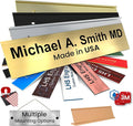 Engraved Name Plates for Door Sign Personalized Brushed Brass Plastic Plaque by LHS+My+Business