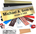 Engraved Name Plates for Door Sign Personalized Brushed Brass Plastic Plaque by LHS+My+Business