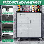 garage cabinet system | heavy duty steel all-in-one on a desk or shelf