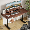ONBRILL Standing Desk with Drawer, 55x23.6 Inches Solid Wood Desktop Stand Up by ONBRILL