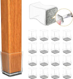 Clear Square Chair Leg Protector by ComeHomeWithMe