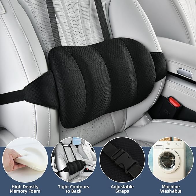 KAYI Lumbar Support Pillow for Car, Memory Foam Lumbar Pillow - Image 3
