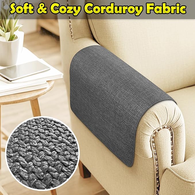 Couch Arm Covers, Waterproof Armrest Cover - Image 4