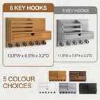 Lucundm Key Holder Wall Mount, Mail Holder - Image 5