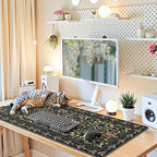 iCasso Desk Mat for Keyboard and Mouse, Large Mouse Pad, Desk Pad Mat, by iCasso