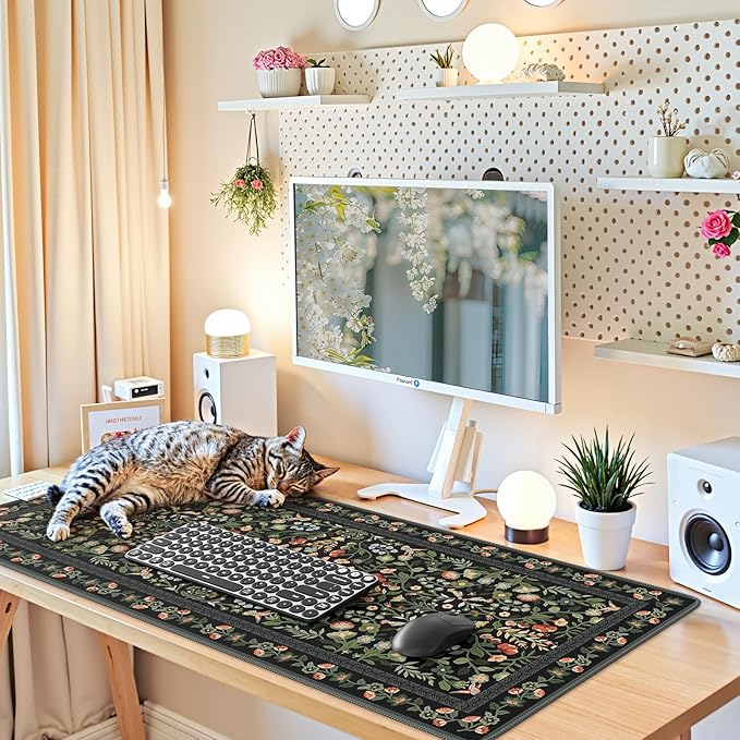 iCasso Desk Mat for Keyboard and Mouse, Large Mouse Pad, Desk Pad Mat, by iCasso