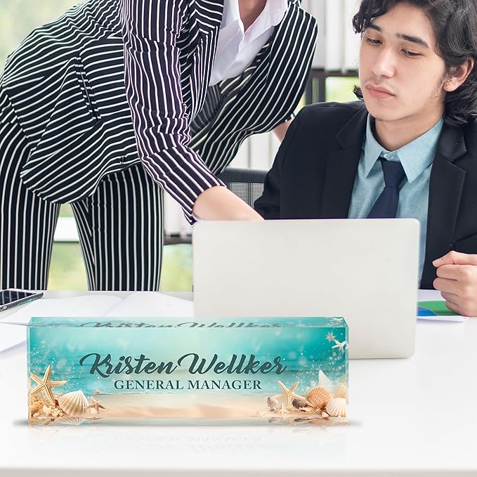 Personalized Name Plate for Desk Custom Acrylic Desk Name Plate Custom Employee - Image 3