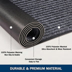 leapyouth indoor outdoor door mat runner, 2' x, side view
