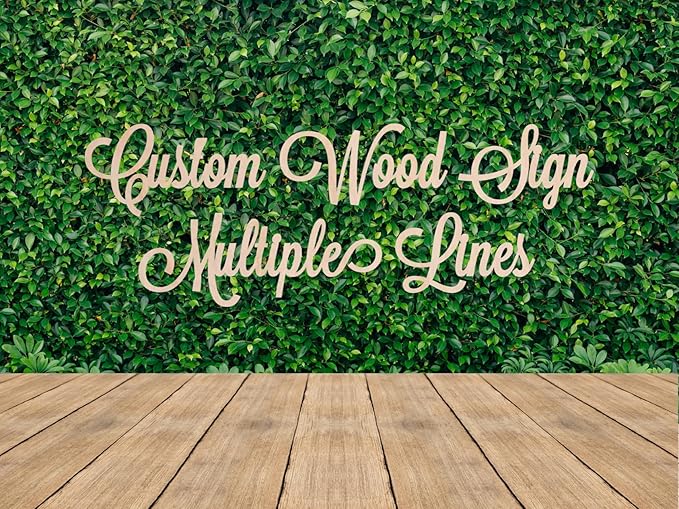 Personalized Wood Sign, Laser Cut. Select Favorite Font, Size and up to 3 Lines - Image 9