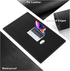 CENNBIE Leather Desk Mat Large, 43.6" x 23.6" Desk Pad Blotter Protector - Image 4